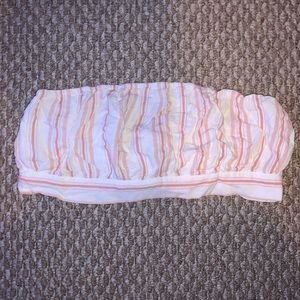 Bandeau crop top with tie in the back